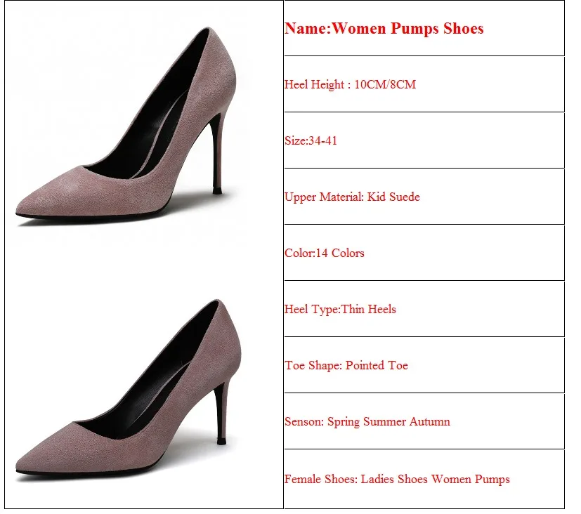 High Heels Red Sheepskin Suede Women Pumps Super Black Slip On High Quality Ultra Stiletto Extreme Pointed Toe Shoes N0032