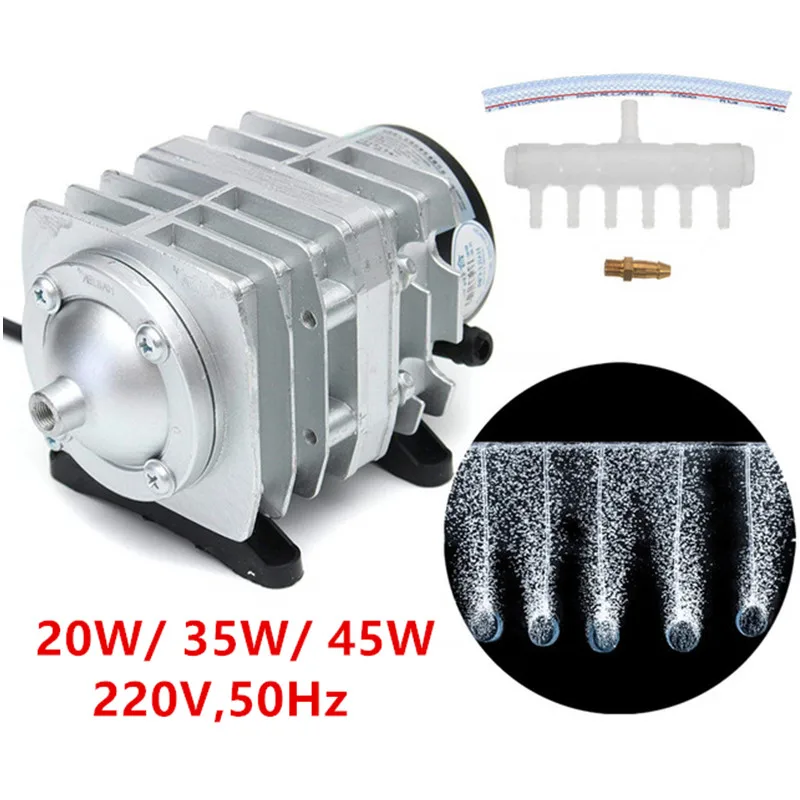 Аквариумный электромагнитный воздушный компрессор кислородный насос с