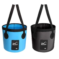 6 colors container portable outdoor camping tool water storage bag fishing buckets folding bucket carrier bags
