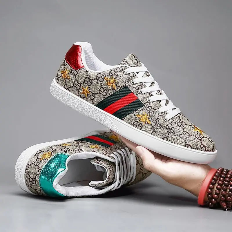 

Skateboarding Sneakers Casual Lace Up Pu Golden Breathable Platform Sport Shoes Fashion Suede Leather Running Walking