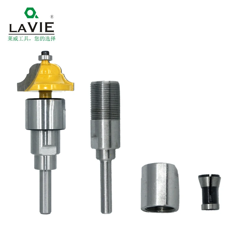 LAVIE 1 pc 1/4&quot 8mm 12mm 1/2&quot Shank Router Bit Extension Rod Collet Engraving Machine Milling Cutter for Wood MC04003 |
