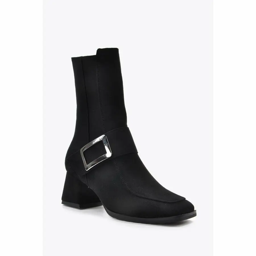 

Women Boots Mink Shoes Women Black Suede Boots Vzn20-005K