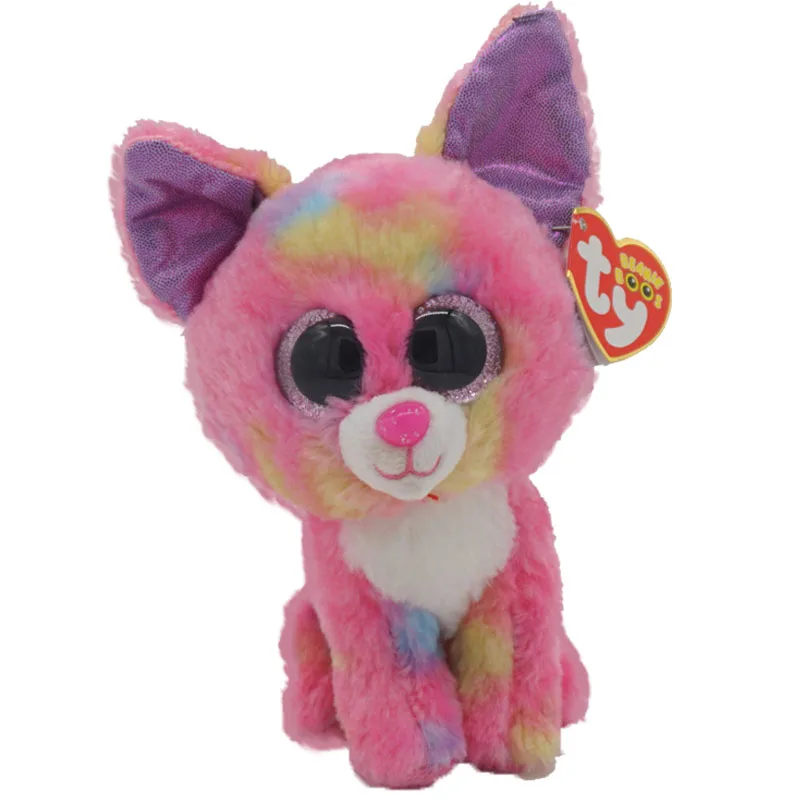 

New Ty Beanie Boos Big Eyes 6" 15 CM Pink Chihuahua Dog Soft Plush Stuffed Animal Cute Doll Toy Child Birthday Christmas Gift
