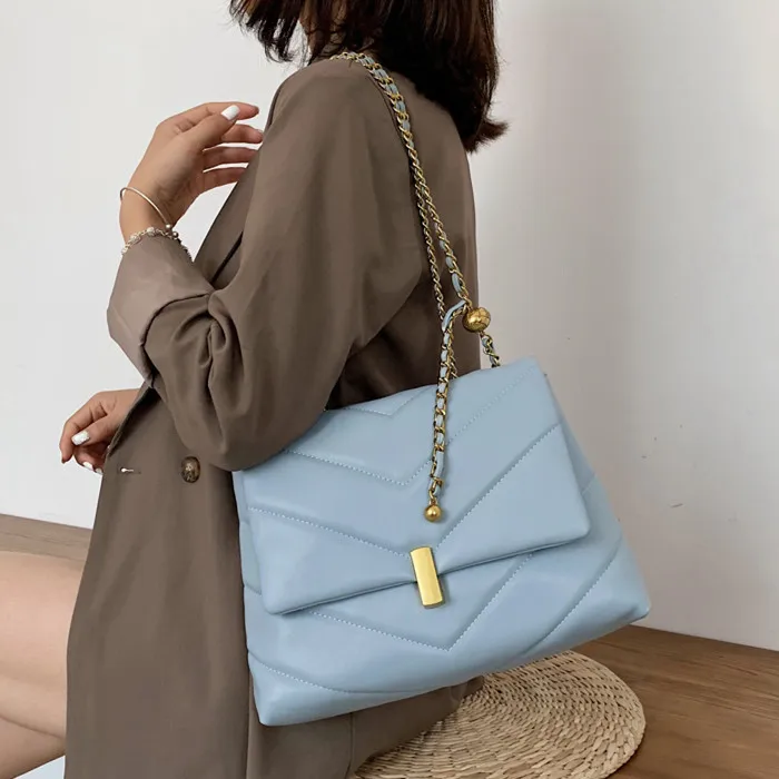 Модные женские Наплечные Сумки из искусственной кожи сумки маленькая цепочка с