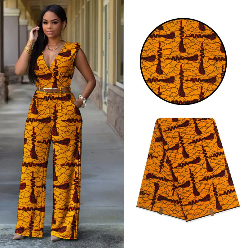 6 ярдов в комплекте африканская Вощеная хлопковая ткань удобная и качественная