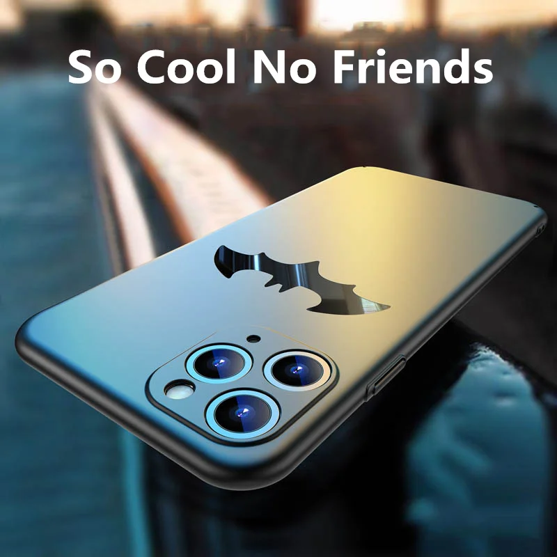 Ультра тонкий металлический жесткий чехол летучая мышь для iPhone 12 11 Pro Max XR XS X SE 6 6S 7