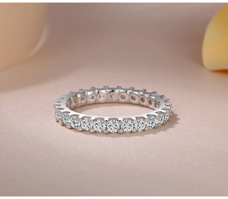 

S925 Silver Color VS2 Diamond Ring Jewelry for Women Bizuteria Wedding Ring Anillos De bijoux femme Gemstone Jewelry Ring anel