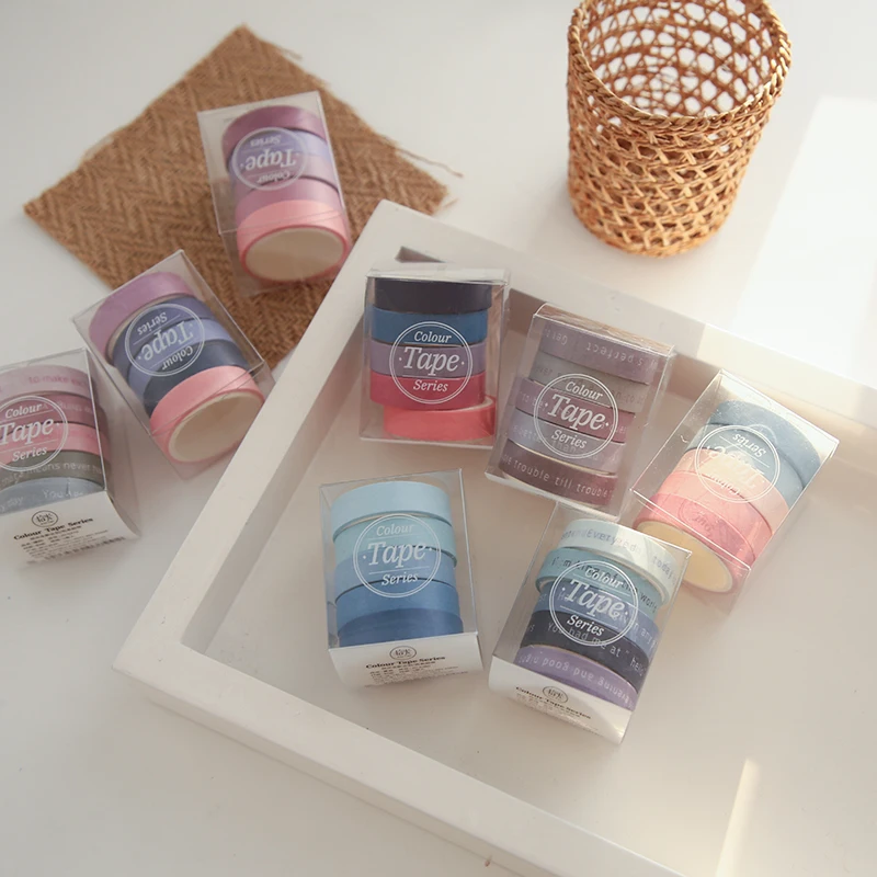 

5 rolls washi tape set Stickers Scrapbooking Scotch Decorative tape Diary Stationery Japanese Paper Masking Tape