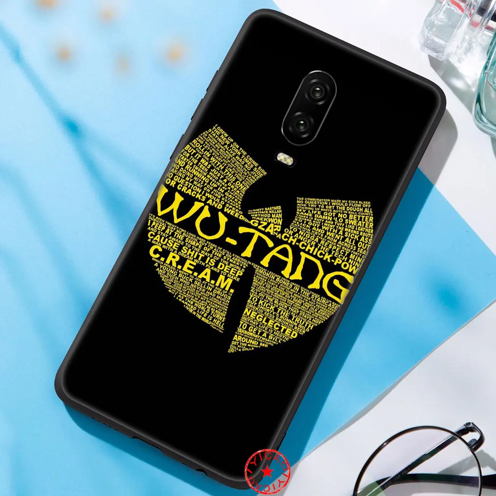WuTang Wu-Tang LOGO черный мягкий силиконовый чехол для OnePlus 5 5T 6 6T 7 Pro TPU | Мобильные