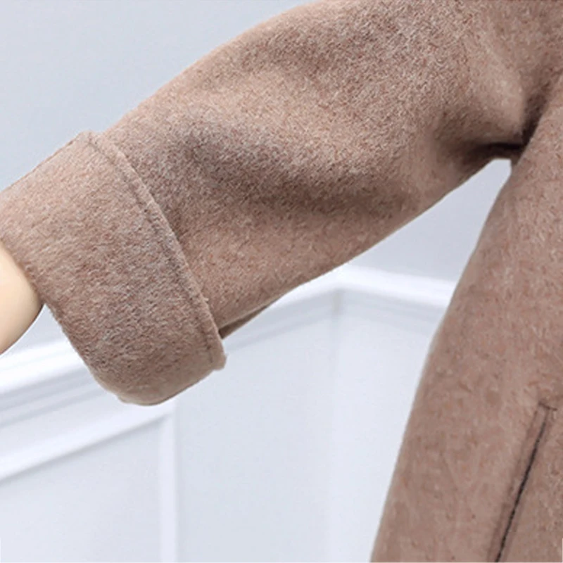 

HStar New women's autumn winter two-piece skirt woolen coat skirt casual fashion suit women's skirt wool suit belt