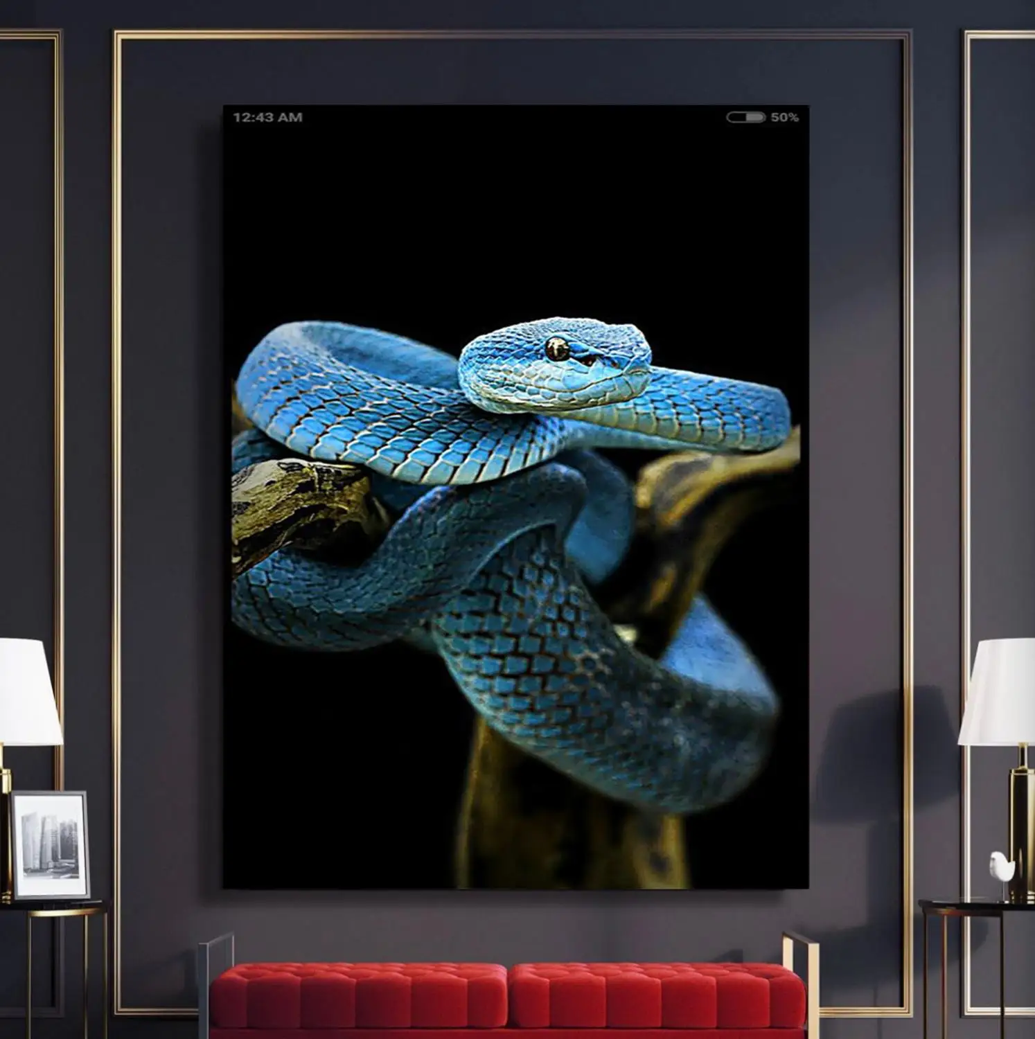 Скандинавский плакат настенная живопись ядовитая змея Печать на холсте