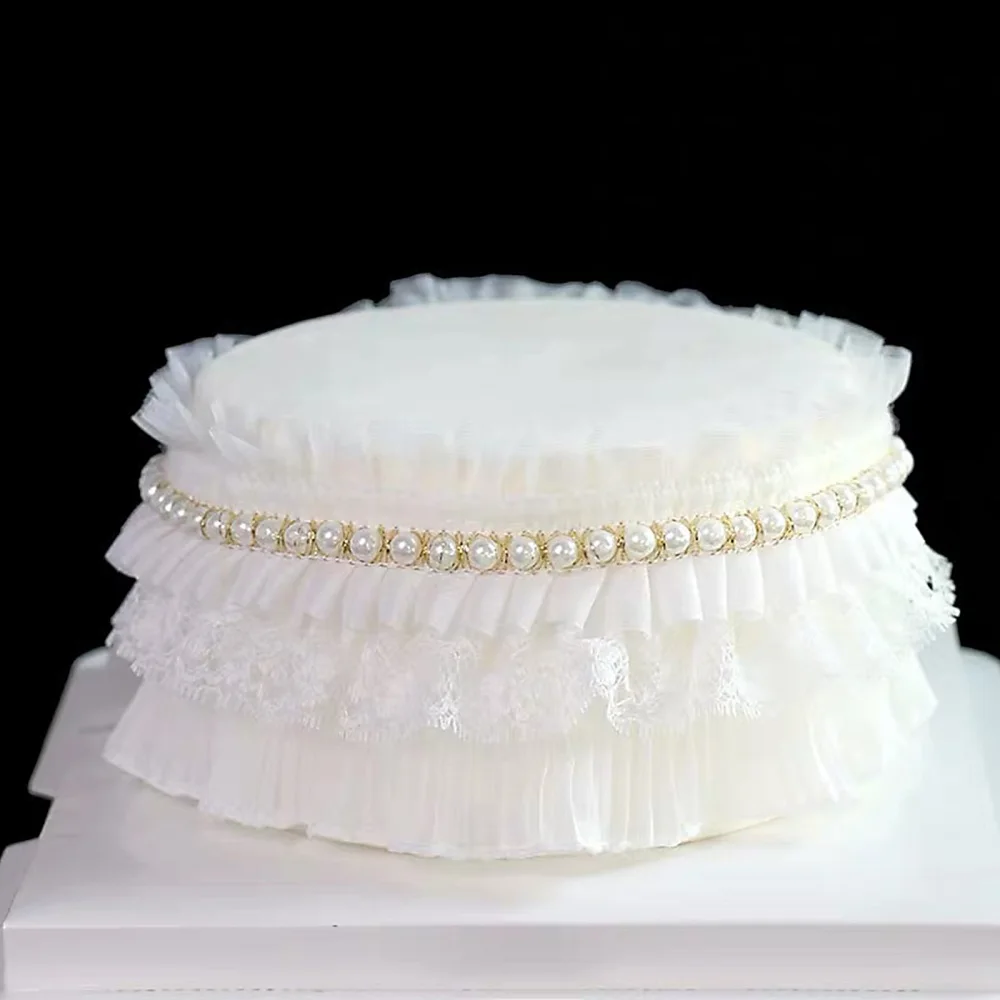 Топпер для торта ободок украшение из страусиных перьев кружевной встраиваемый
