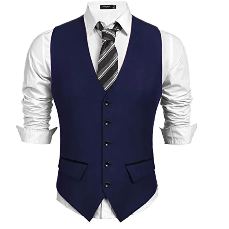 

Men's Business Suit Vest Slim Fit Dress Vest Wedding Waistcoat