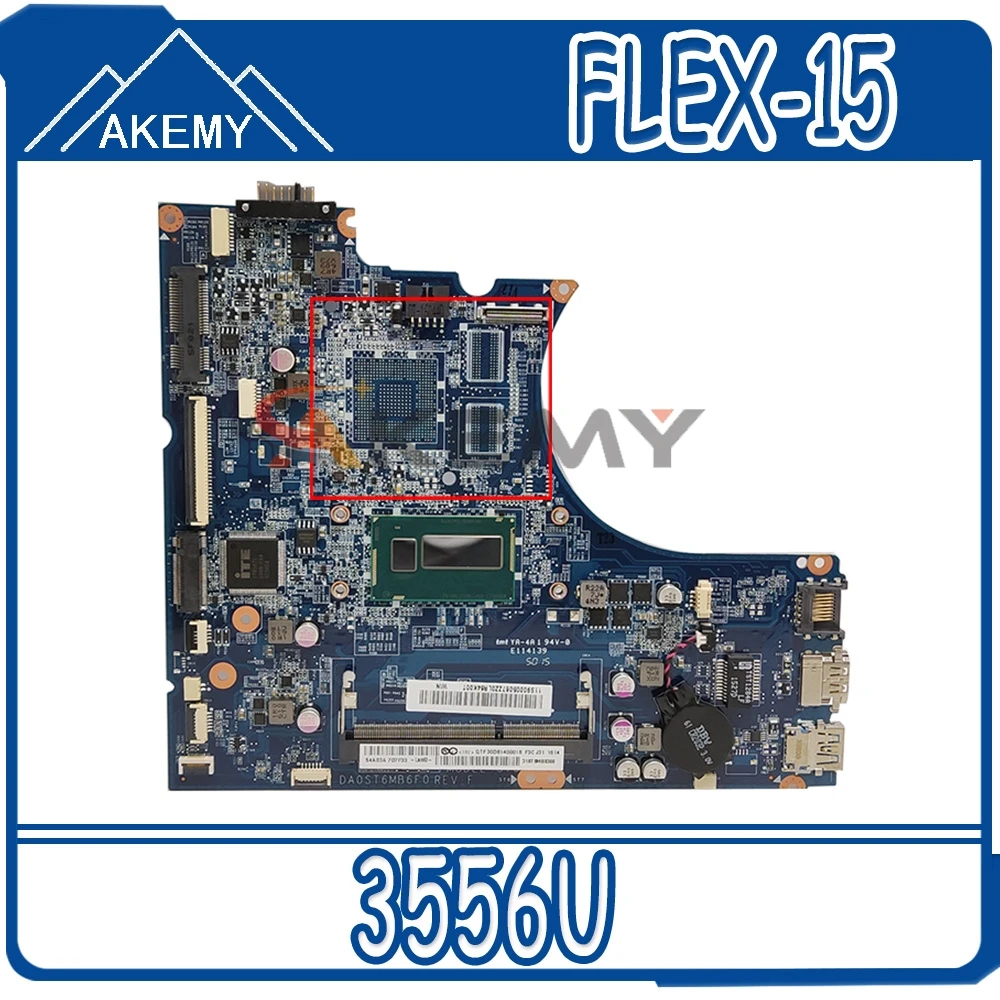 

90005201 for Lenovo IdeaPad Flex 14 Flex-14 Laptop Motherboard DA0ST6MB6F0 REV:F 3556U System boards NOTEBOOK PC 100% Test OK