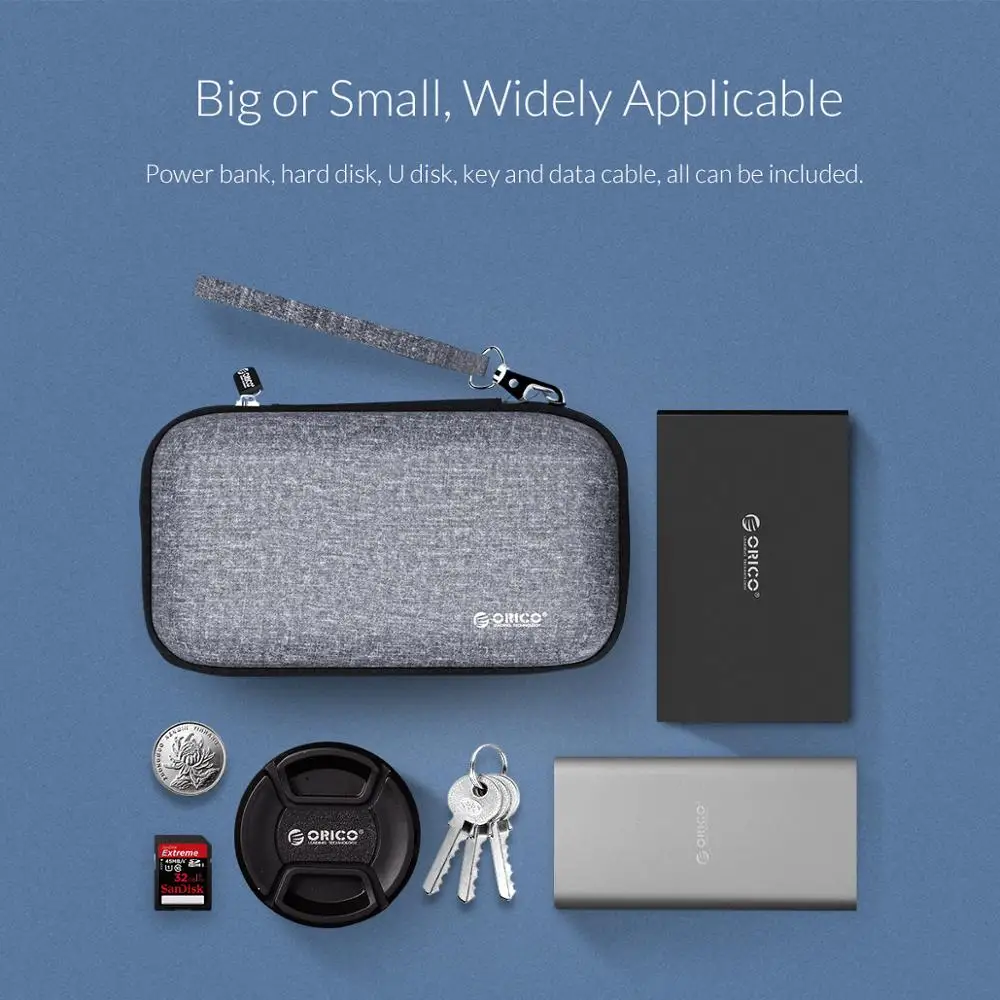 Бокс для хранения жесткого диска ORICO чехол на молнии внешний защитный банк