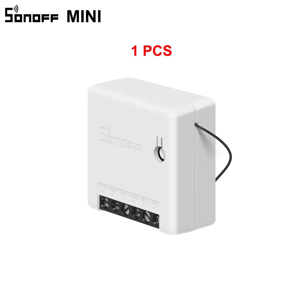 1PCS MINI Дешевые SONOFF Мини DIY WiFi умный переключатель Малый корпус 10A 2 способа синхронизации света выключатели модуль дистанционного управления работает с Alexa Itead - Комплект: 1PCS MINI