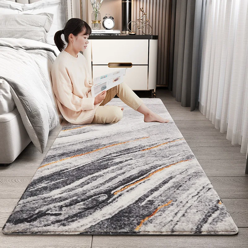 

Bedroom Carpet Soft Bedside Long Runner Rugs Fluffy Shaggy Living Room Carpets Kids Room Hallway Modern Nordic Play Carpet Mat