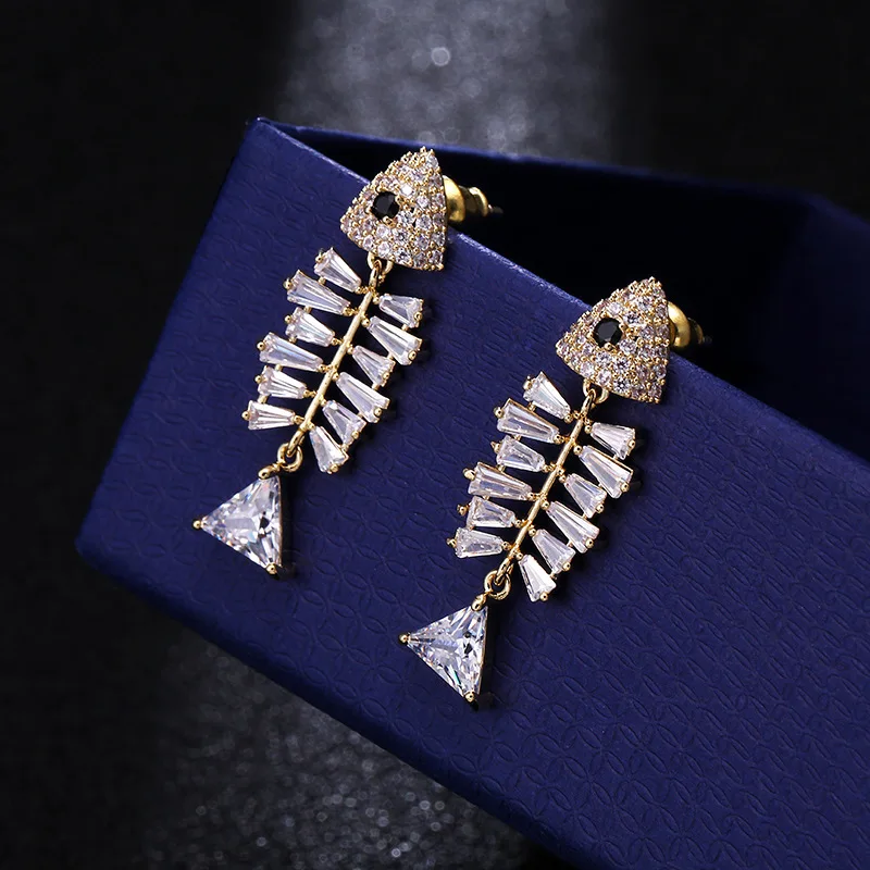 Женские серьги-подвески из серебра 2021 пробы модные серьги с кристаллами