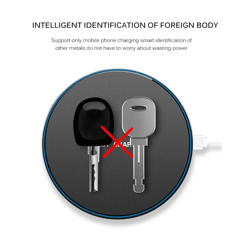Ультратонкий зарядный коврик для iPhone 11 8 Plus 10 Вт быстрая Беспроводная зарядная