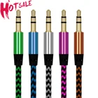 Аудиокабель со штекером 3,5 мм, разъем 3,5 мм, аудиокабель со штекером на штекер Aux для Samsung S10, автомобильный провод для наушников и колонок, кабель Aux