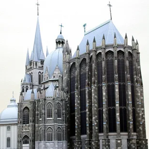 

Germany Aachen Cathedral 3D Paper Model European World Famous Architecture DIY Building Paper Model for Children Adults