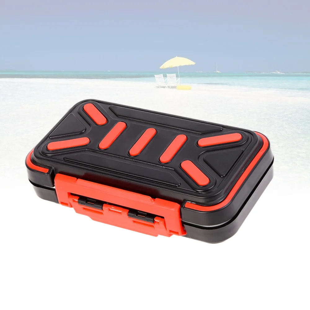 

Portable Fishing Tool Tackle Box and Impact Resistant Fishing Bait Box (Black)