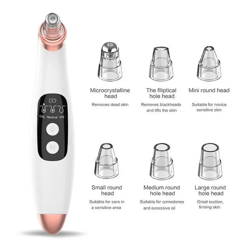 

Вакуумный прибор для удаления черных точек, 6 в 1, с зарядкой от Usb