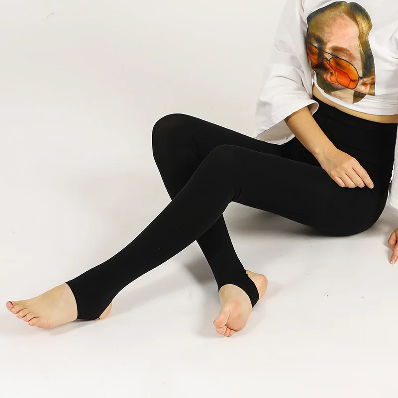 Женские высокие эластичные плотные колготки Осень зима сексуальные одноцветные