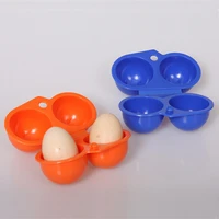 2 grid egg storage box portable egg holder container for outdoor camping picnic eggs box case kitchen organizer case