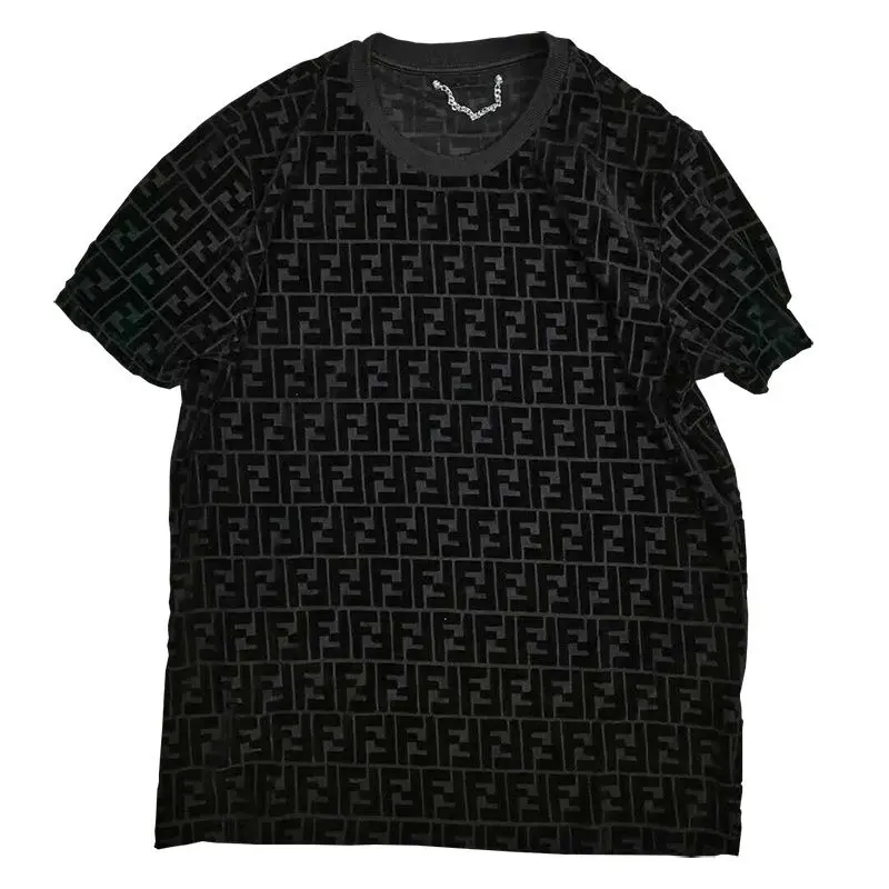 

Europe Station Summer New Fashion Brand round Neck Short Sleeve T-shirt Personalized High-end Fashion Men 's Top