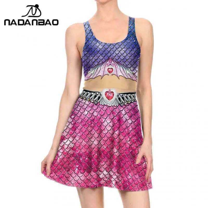 

NADANBAO Summer Sleeveless Sexy Dresses for Women 2021 New Mermaid O-Neck Tank Dress Casual Pleated Dress Evening Night Outfits