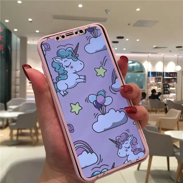 Закаленное стекло 9H для iPhone 11 Pro Max X Xs XR XS защитная пленка экрана с мультяшным