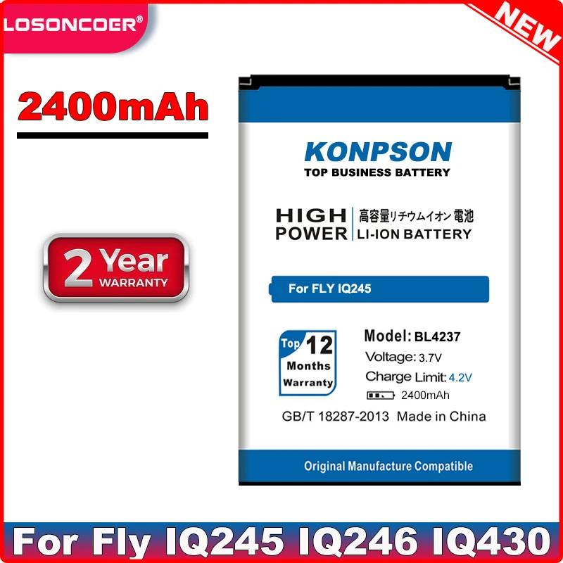 BL4237 2400 мАч аккумулятор для Телефона Fly IQ245 IQ246 IQ430 сменные батареи Batterij Bateria|battery