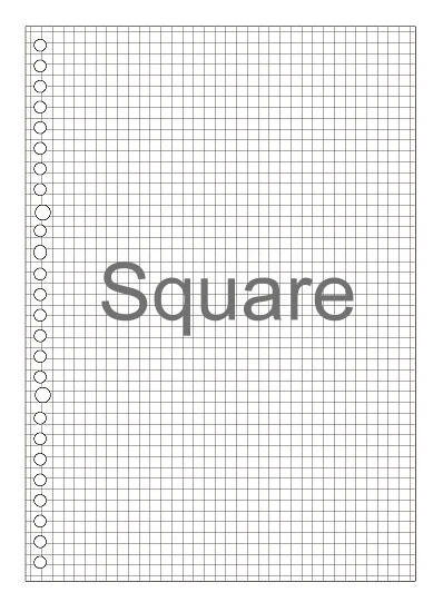 square A5 B5 60 страниц PP обложка для книг дневник путешественник блокнот простой Расписание Книга пуля школьный журнал офисные принадлежности bz1710066 - Цвет: square