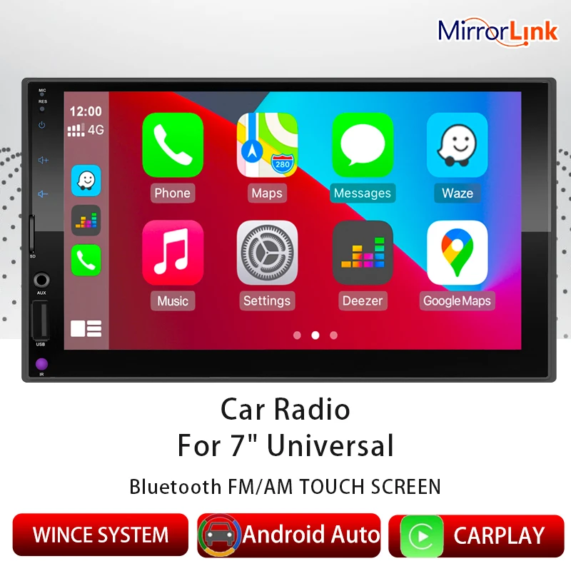 7 ''автомобильный Радио MP5 Игрушечная машина от китайского Streo Apple Carplay радио