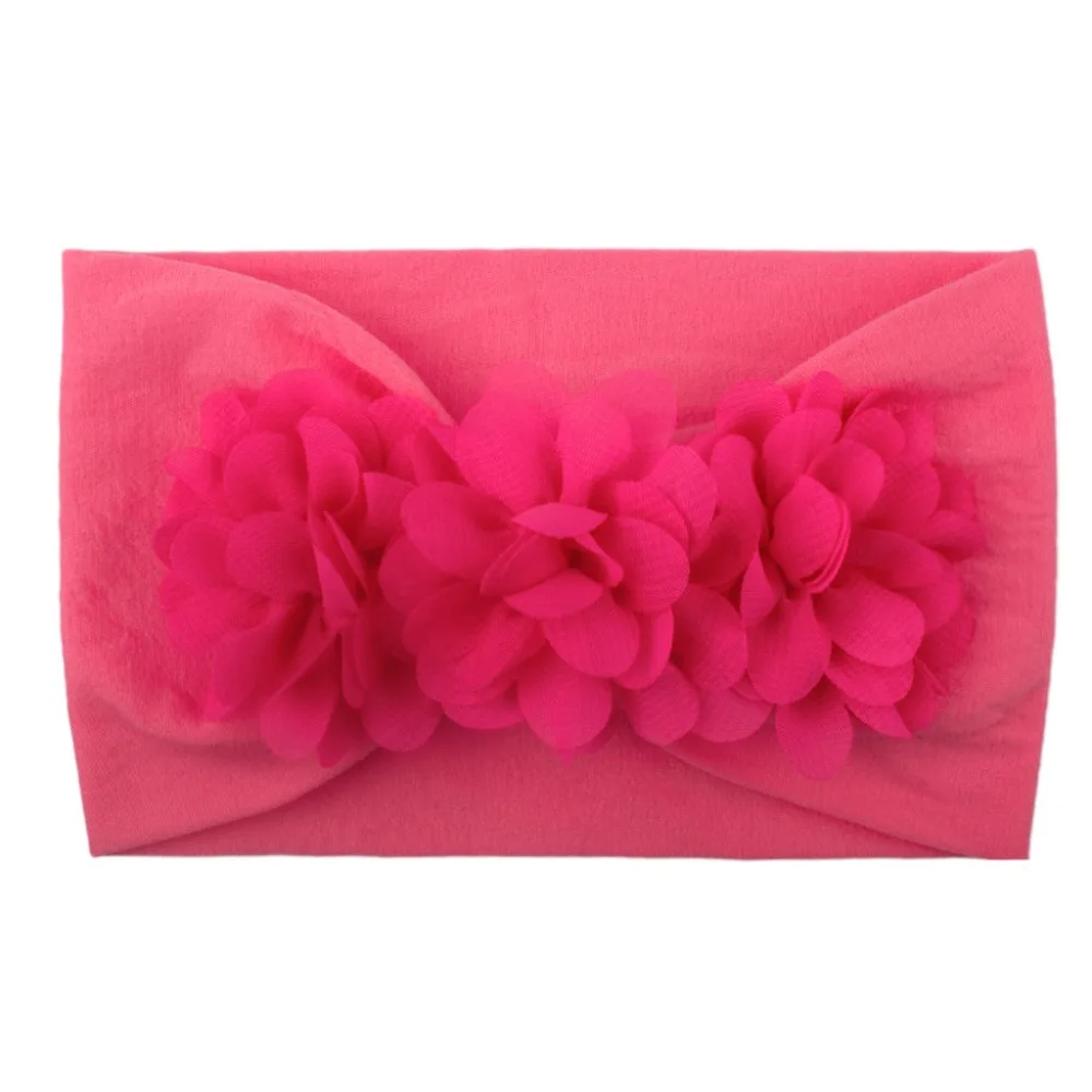 

Chiffon flower baby hair accessories super soft nylon hair band children's accessories cute princess hair band