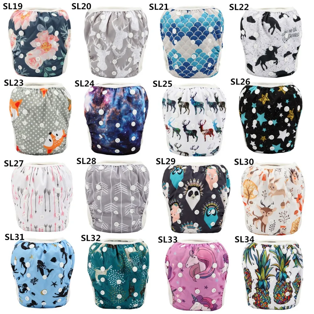 Большой подгузник для плавания sigзагор 1 шт. подгузники один размер многоразовые