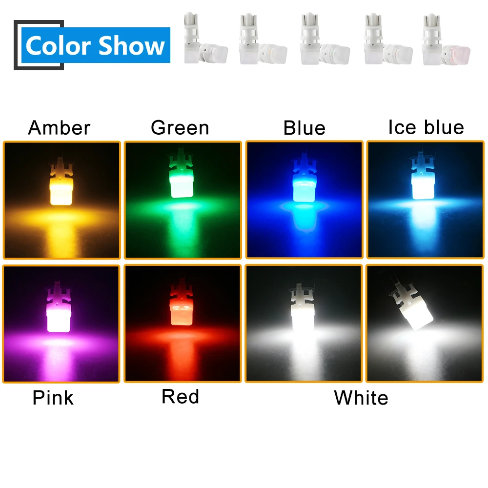 10 шт. W5W T10 2835 3 SMD OSRKF 12 В Светодиодная лампа нейлоновая ПА прожектор белая боковой