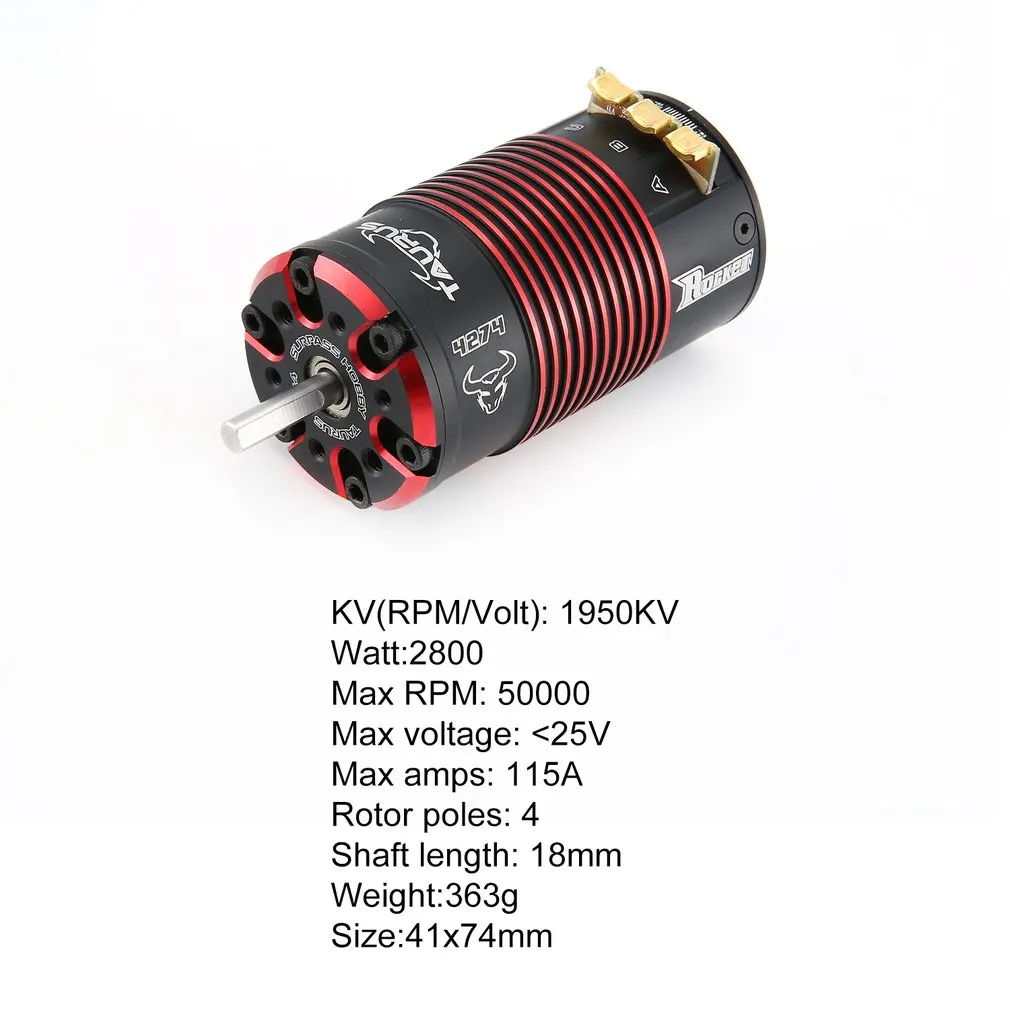 

Rocket 4268 2700KV Brushless Sensored Motor 4 Pole RC Car Motor For 1/8 Electric on road Car Parts