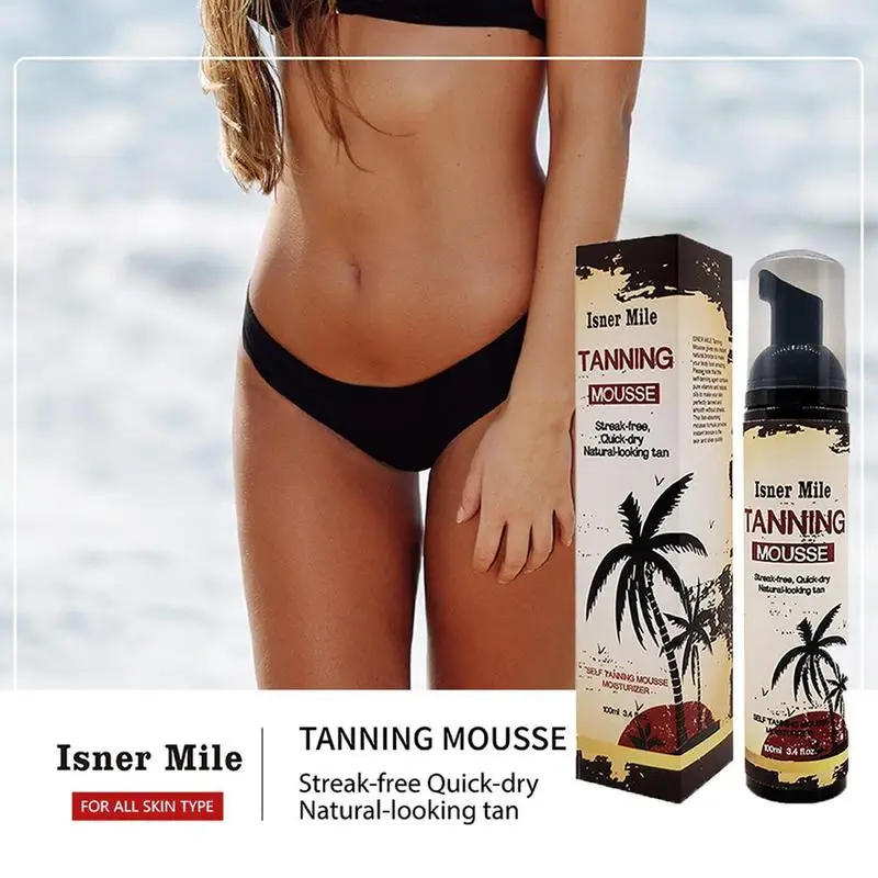 

100ml Self Tanner Natural Body Bronzer Skin Moisturizing Sunless Tanning Lotion Airy Mousse Get Healthy Skin Hot Selling 2020