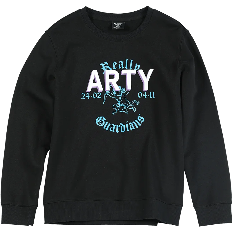 SIMWOOD 2021 Осень Зима Новый Принт толстовки с круглым вырезом повседневные высокого