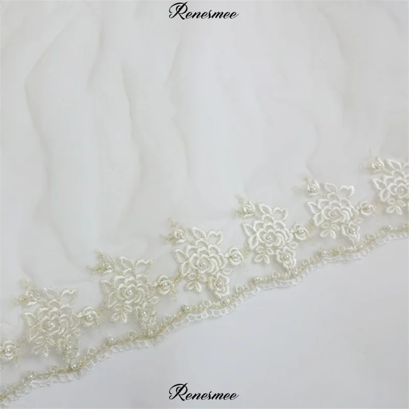 1 ярд более мягкие платья с фатиновой юбкой цвета слоновой кости Золотой контур