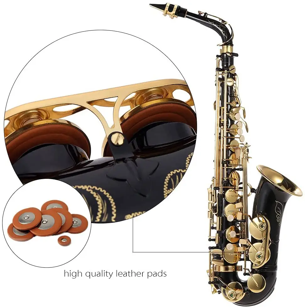 Альт-саксофон JK Eb Новое поступление латунный золотой крашеный инструмент