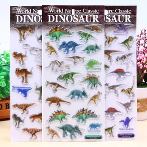 ПВХ наклейка в виде животного, 3D мультяшный динозавр, детские игрушки, космическая рука, канцелярские принадлежности, дневник, декоративный ноутбук, холодильник, материалы