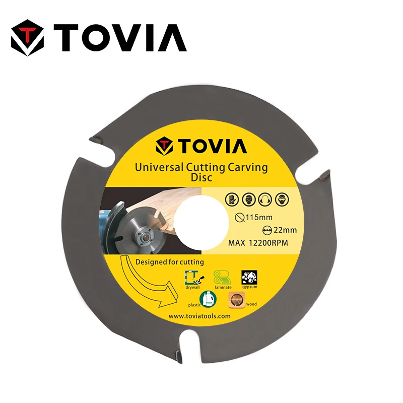 TOVIA 115mm Универсальный Пильный Диск по Дереву для УШМ 4.5inch 22.2mm Газобетону