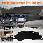 Для Toyota Highlander XU40 Kluger 2008  2013 консоль приборной панели замшевый коврик Защита от Солнца Чехол