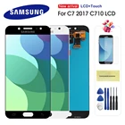 ЖК-дисплей для Samsung Galaxy C7 2017 C8 C7100 C710, ЖК-дисплей, сенсорный экран, дигитайзер в сборе, замена, возможность регулировки яркости