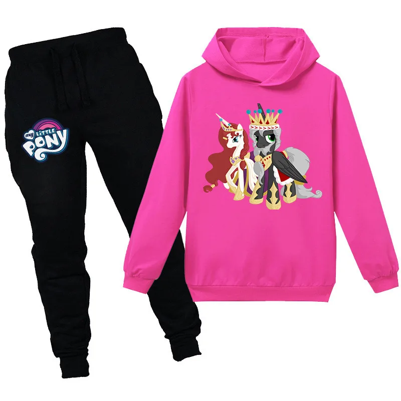 Хлопковые Толстовки My Little Pony Детские свитшоты модная детская одежда с капюшоном