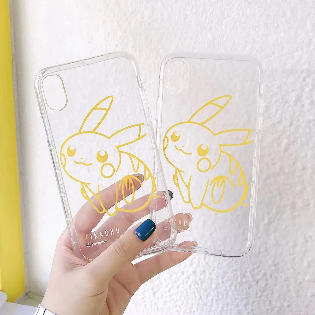 Чехол для телефона с изображением мультяшных карманных монстров Pokemons Pikachue iPhone XS