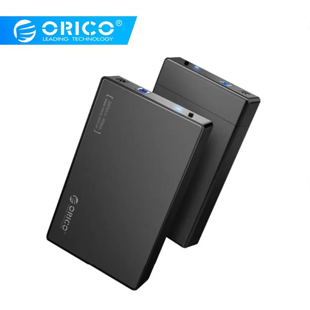 Чехол ORICO для жесткого диска 3,5 дюймов без инструментов SATA для USB 3,0 SSD адаптер чехол для жесткого диска внешний корпус для жесткого диска 2,5 3,5 дюймов HDD SSD